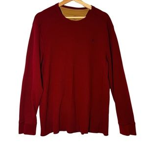 Timberland Men's Classic Solid Crew Long Sleeve Tee Waffle Shirt Size XL